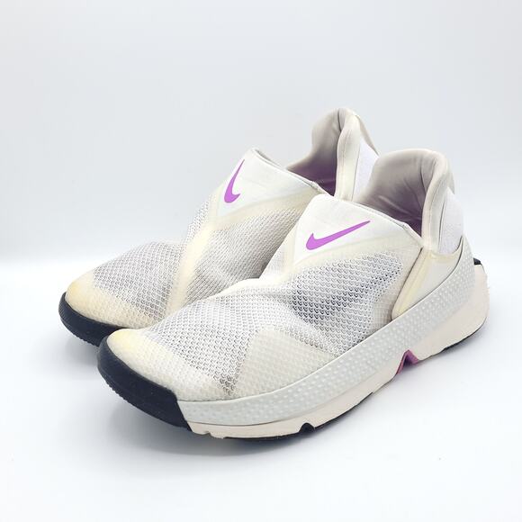 Nike Go Flyease DR5540-104 Off White Purple Easy On women's Size 10.5 - Picture 1 of 9
